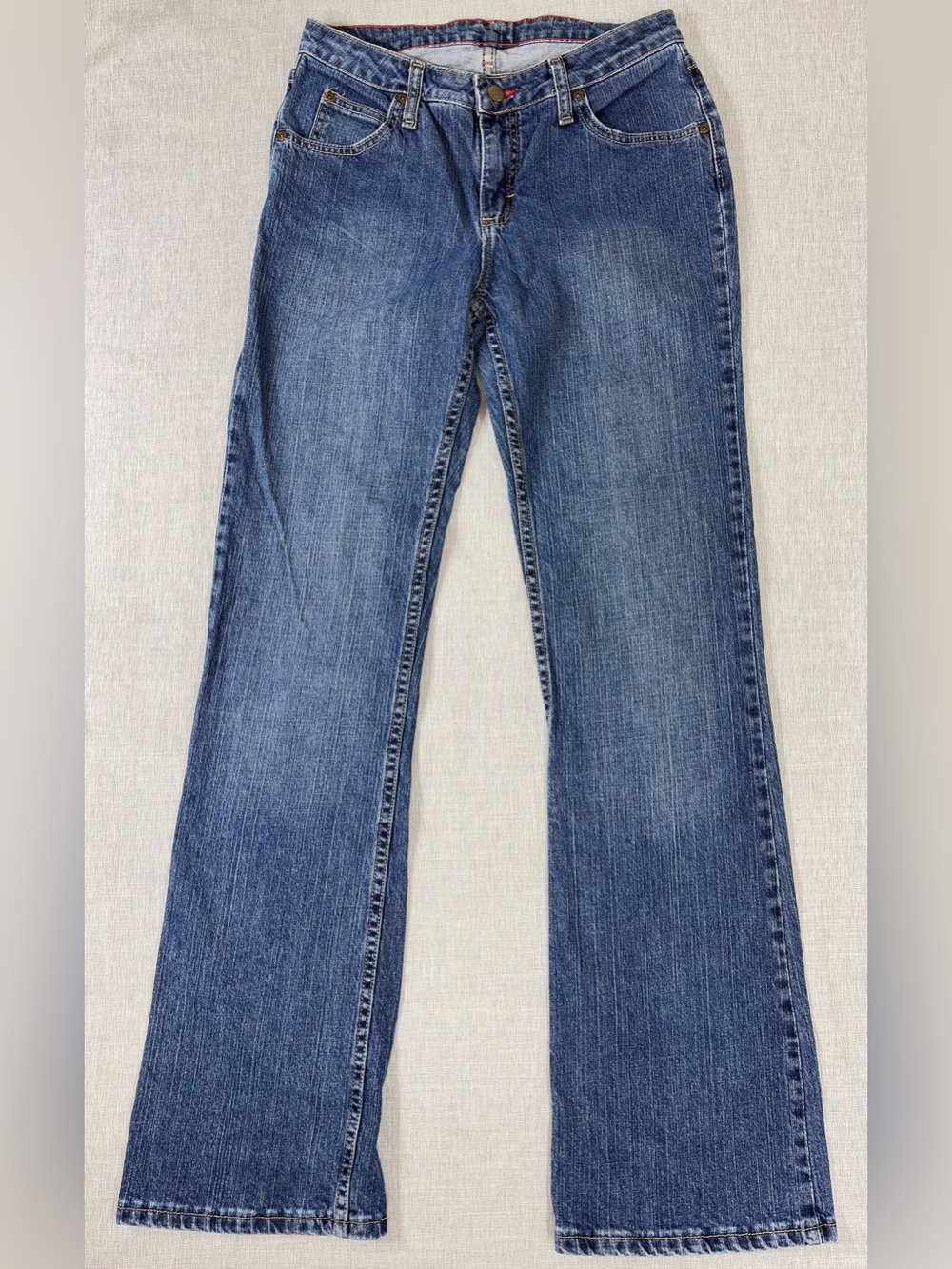 Wrangler Blues Embroidered Flap Back Pockets Bootcut Jeans Size 6 Long